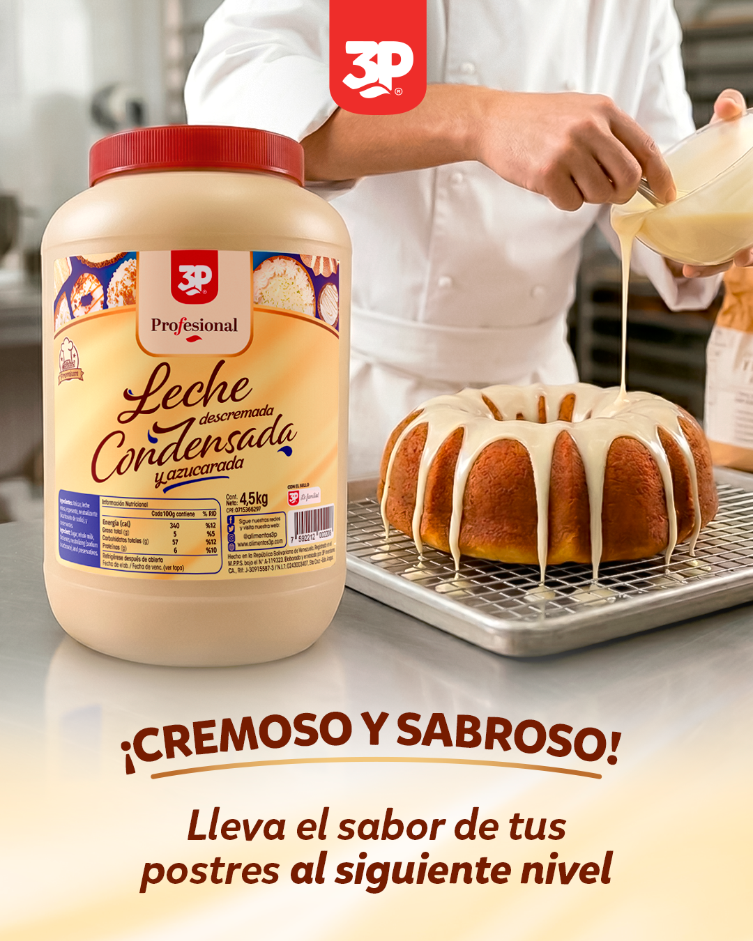 Línea Profesional 3P – galones para repostería